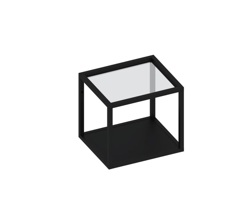 Sort metalhylde Qbox 40 cm
