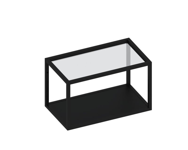 Sort metalhylde Qbox 60 cm