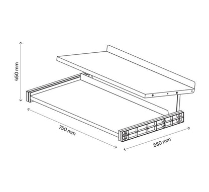 GoodHome Atomia 2-niveau sko-reol til skab 45/58 x 75 cm
