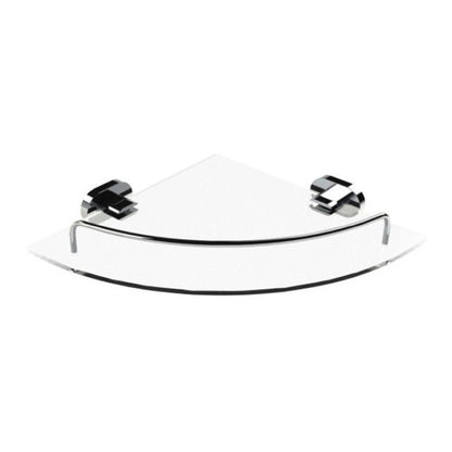 Hjørnehylde Go 26,5 x 26,5 cm Krom Hærdet Glas