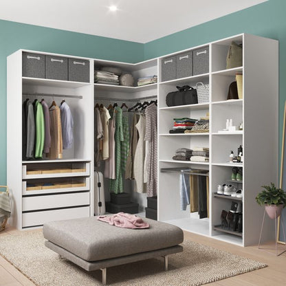 Hjørnehylde til hjørneskab 30 x 225 cm GoodHome Atomia hvid 2 stk.