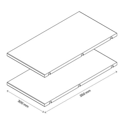 Hjørnehylde til hjørneskab 30 x 225 cm GoodHome Atomia hvid 2 stk.