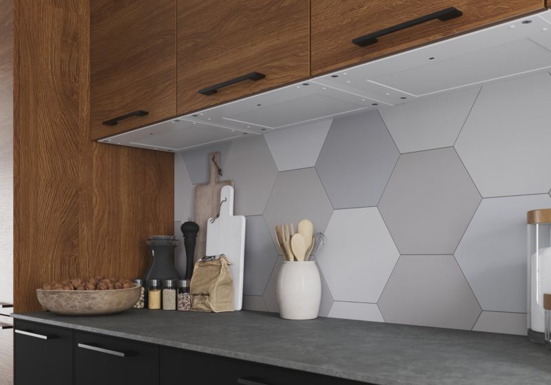 GoodHome Caraway oplyst hylde 50 cm hvid