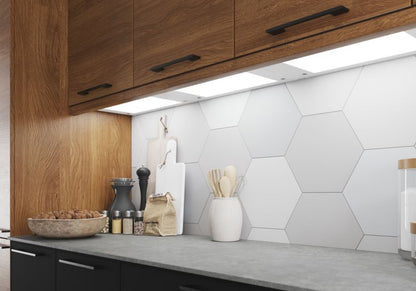 GoodHome Caraway oplyst hylde 50 cm hvid