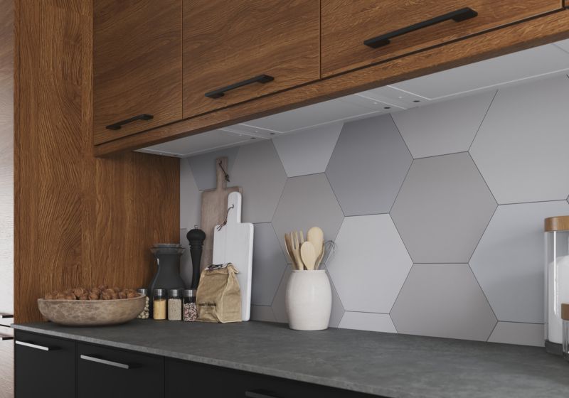 GoodHome Caraway oplyst hylde 50 cm hvid