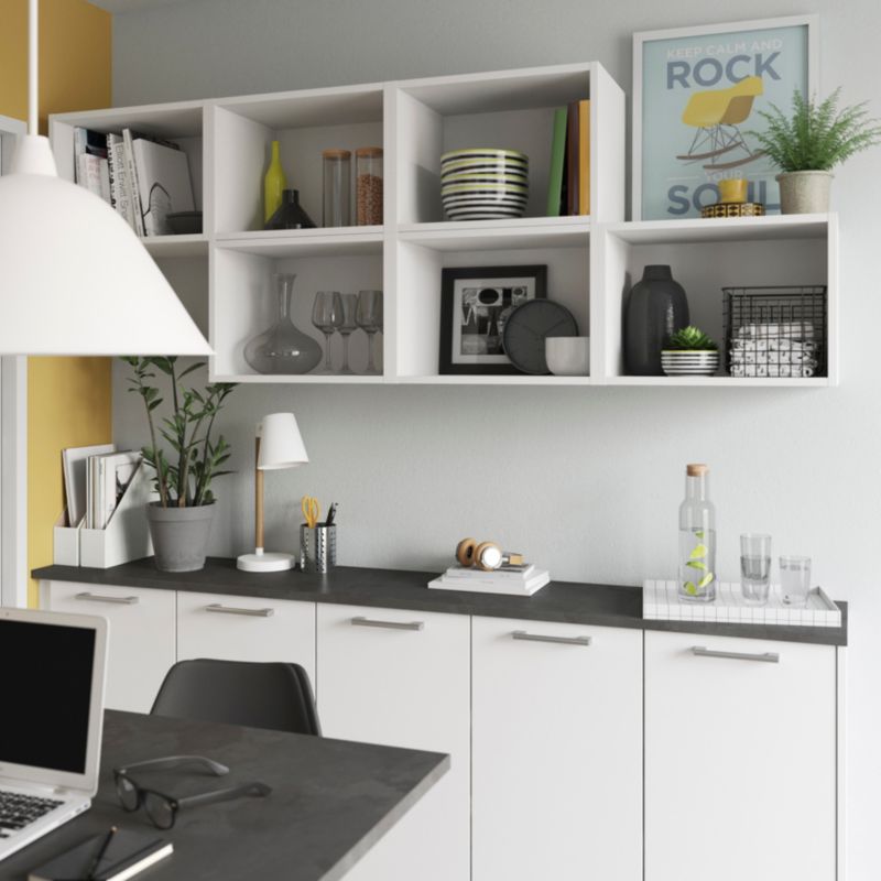 GoodHome Caraway vandret hylde 50 cm hvid