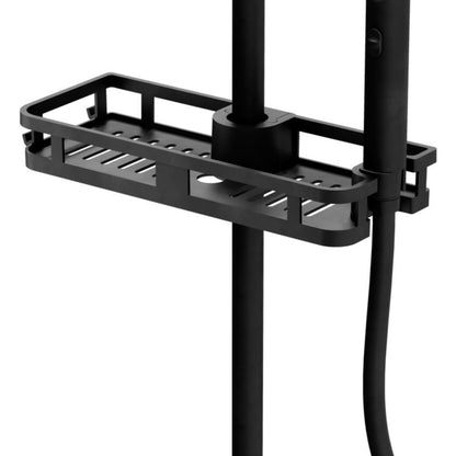GoodHome brusehylde til stang, Ø 22-25 mm, mat-sort