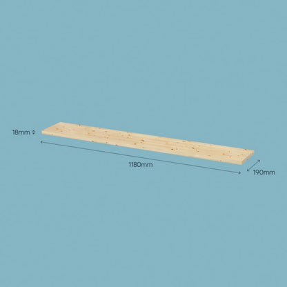GoodHome fyrretræs hylde 19 mm 118 cm