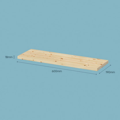 GoodHome fyrretræs hylde 19 mm 60 cm