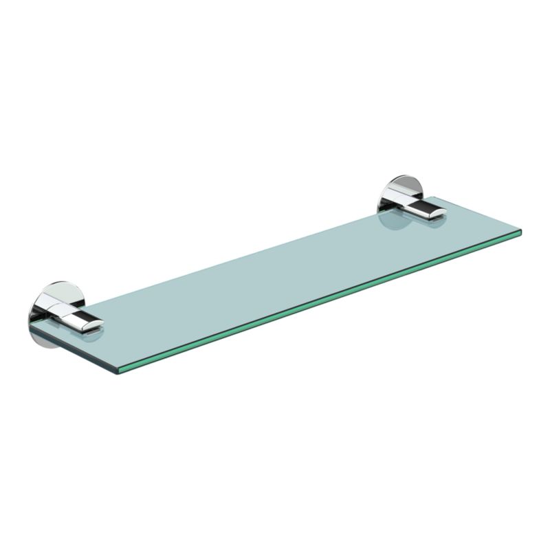 Glasreol 40 cm Krom Rustfrit Stål Hærdet Glas