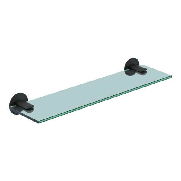 Badeværelseshylde Cavally 40 cm Sort Hærdet Glas