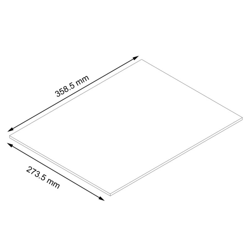 GoodHome Cicely glasplade 273,5 x 358,5 mm 2 stk.