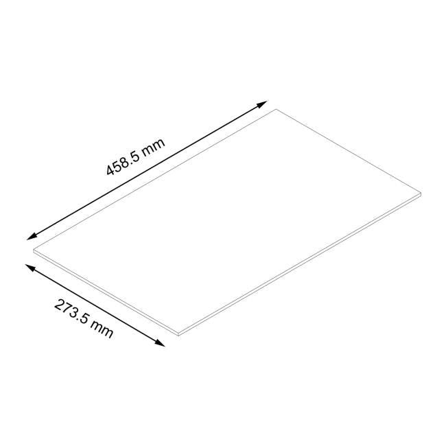 GoodHome Cicely glasplade 273,5 x 458,5 mm 2 stk.