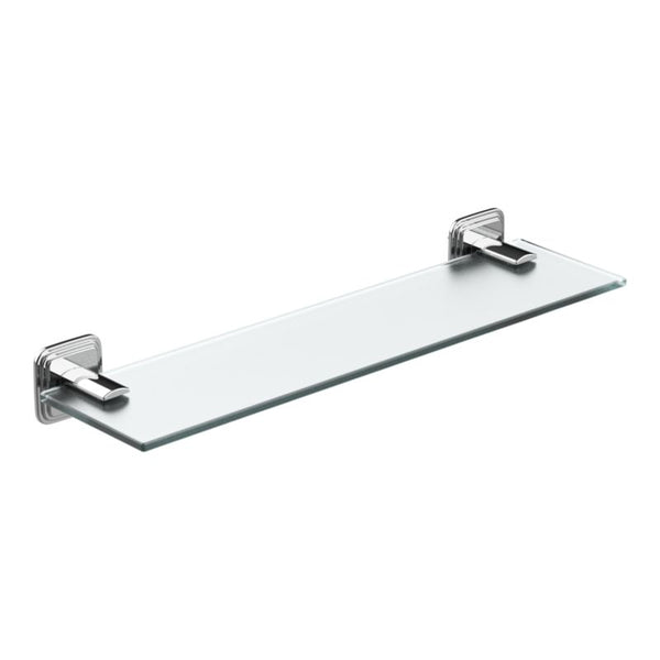 Glasreol 40 cm Krom Stål og Hærdet Glas