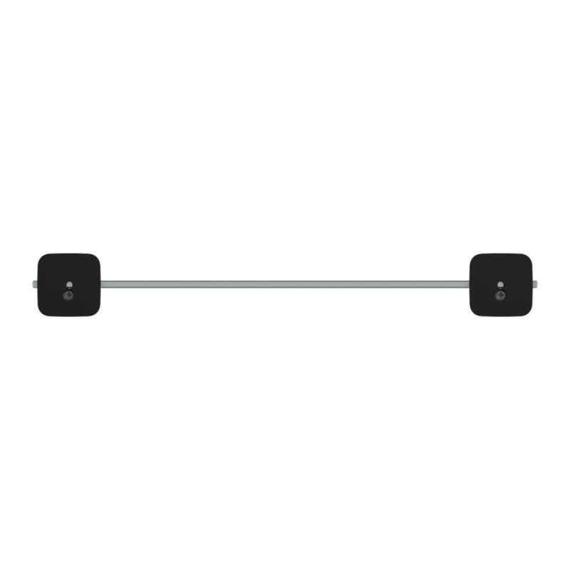 Glasreol 40 cm Sort Mat Rustfrit Stål