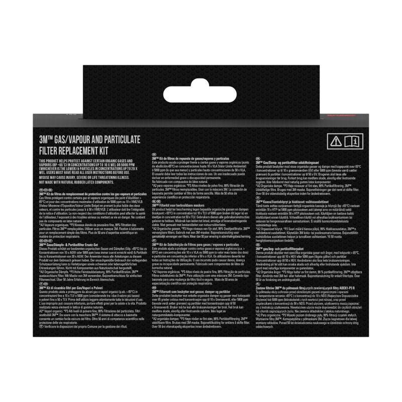 Halvmaske med udskiftelige filtre 3M 6002KIT-1 A2P2 til organiske dampe