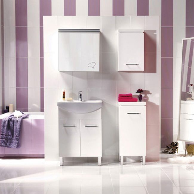 Halvsøjle Cersanit Olivia 35 x 83 x 30 cm hvid
