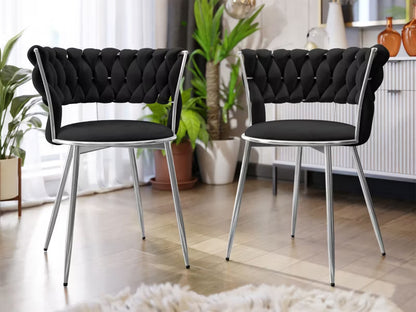 Polstrede Barstole Muz DC-1141/CM 57x52 cm Sort 2 Stk.