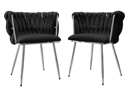 Polstret Spisebordsstol Muz 50x52 cm Sort 2 Stk.