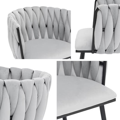 Polstret Spisebordsstol Muz 50x52 cm Sort 2 Stk.
