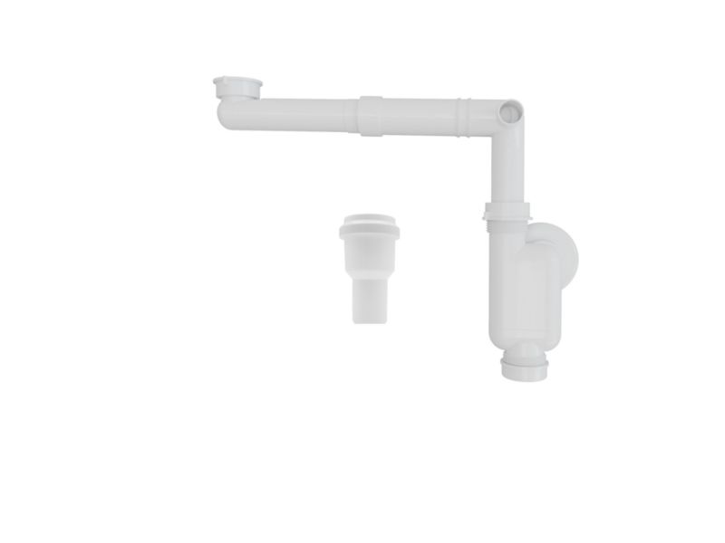 Justerbar halv-sifon til vask med vægmontering