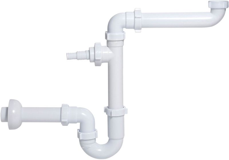 Ergonomisk halv-sifon til 1-kammers vask fra Ani-plast