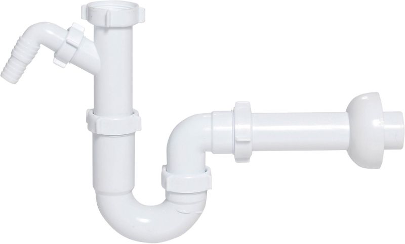 Halv-sifon til enkeltvask Ani-plast rørformet