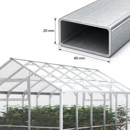 Polycarbonat Drivhus Domek 250x1200 cm 6 mm