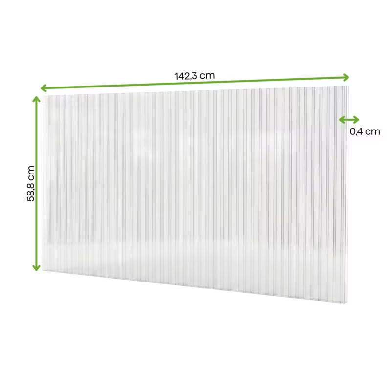 Polycarbonatplader 4 mm 142x58 cm Klar 5 Stk