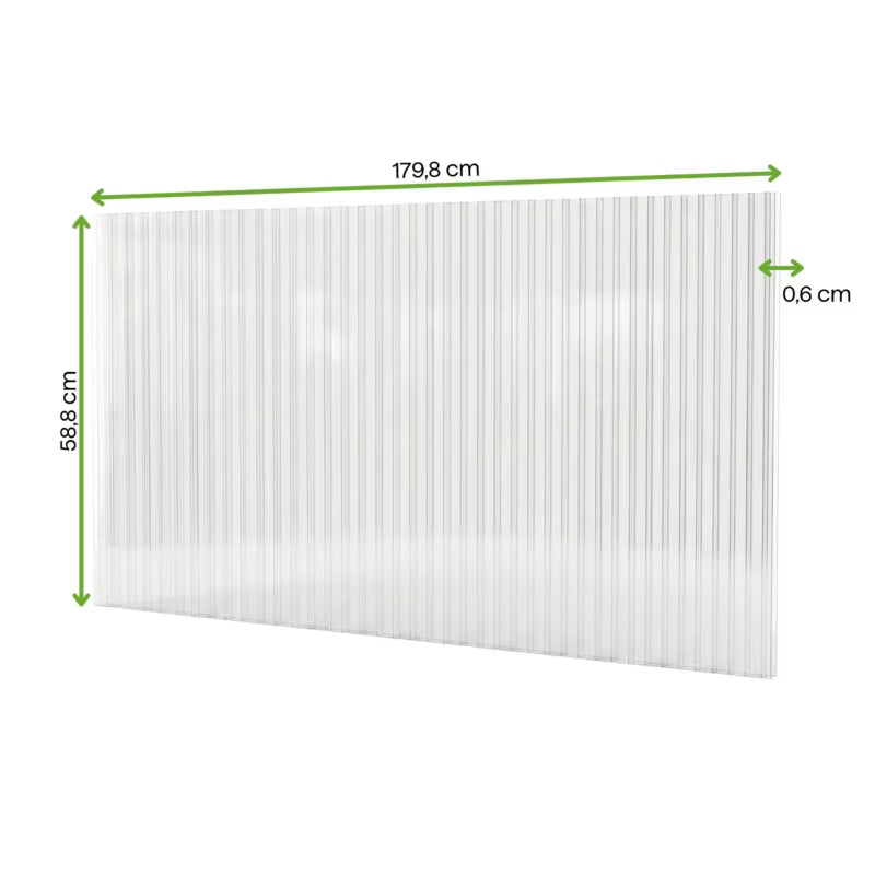Polycarbonatplader 6 mm 5 Stk