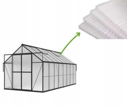 Polycarbonatplader til Drivhus Slide-In 244x490 cm 6 mm 5 Stk