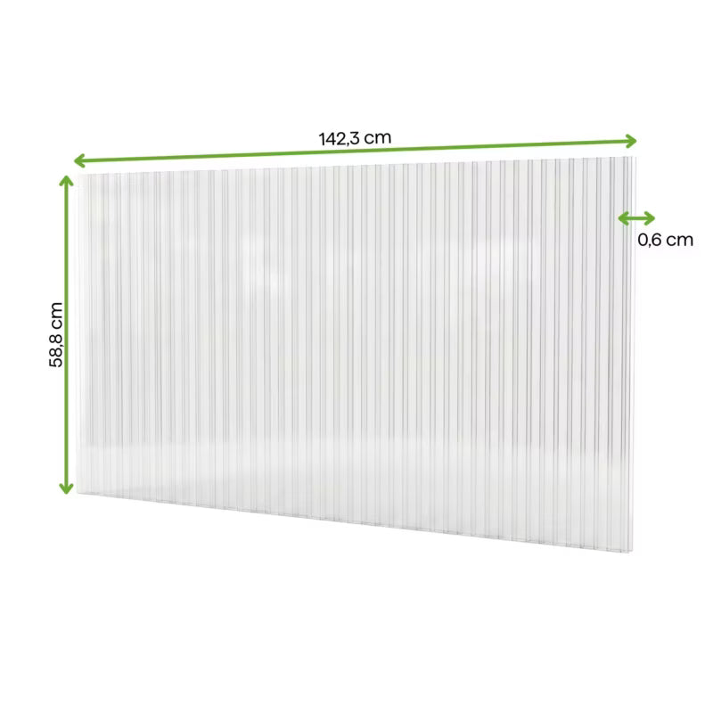 Polycarbonatplader til Drivhus Slide-In 244x490 cm 6 mm 5 Stk