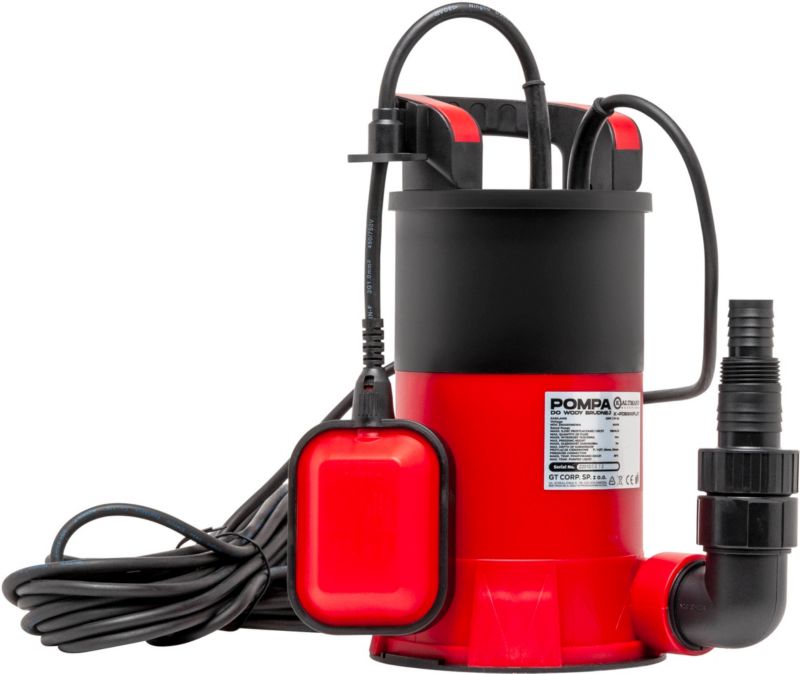 Kaltmann 900 W nedsænkelig pumpe til snavset vand