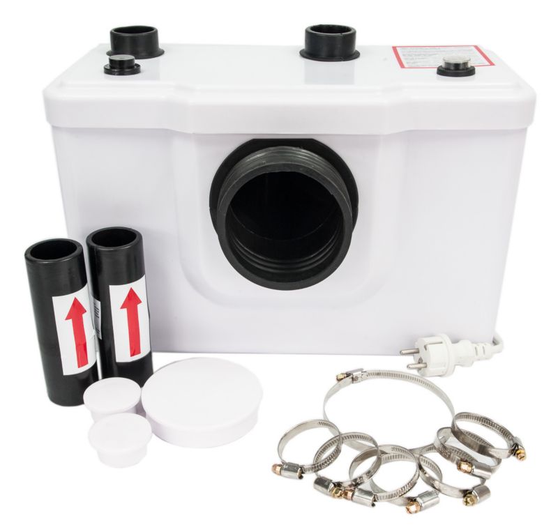 WC-pumpe med kværn 600 W Hvid 270 L/min