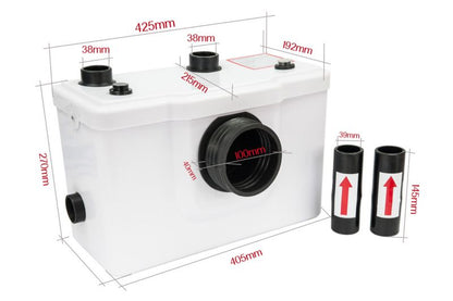 WC-pumpe med kværn 600 W Hvid 270 L/min