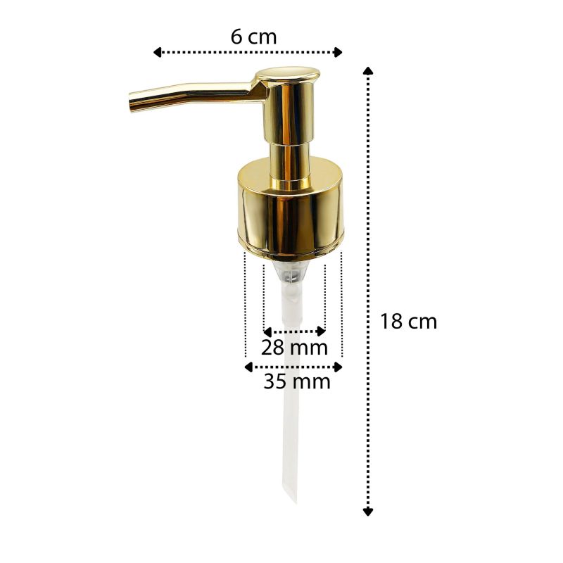 Universel Pumpe til Sæbedispenser 18 cm Gylden
