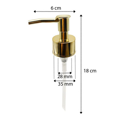 Universel Pumpe til Sæbedispenser 18 cm Gylden