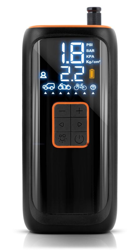 Humberg bærbar elektrisk dækkompressor med batteri – 1 stk.