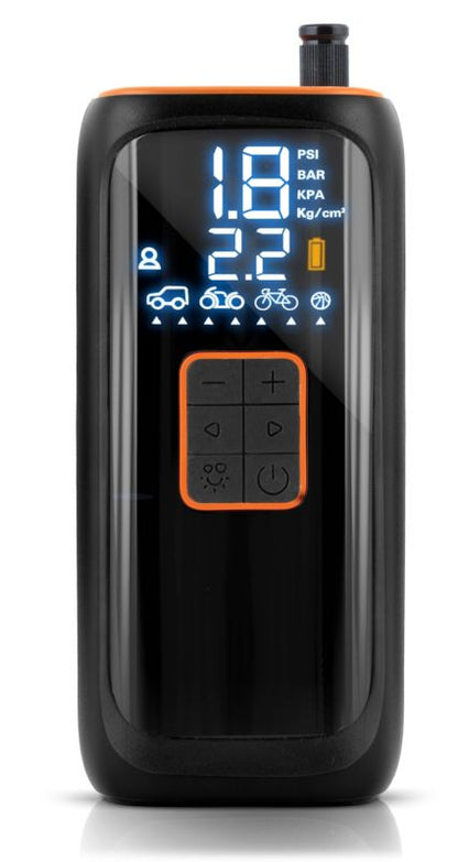 Humberg bærbar elektrisk dækkompressor med batteri – 1 stk.