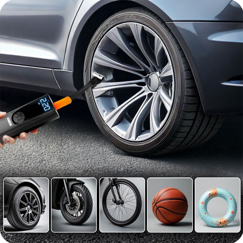 Humberg elektrisk pumpe bilkompressor 12 V cykelpumpe 1 stk.