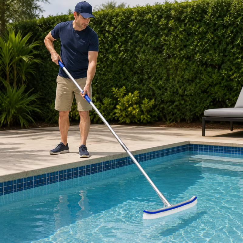 Poolbørste 45 cm Blå Aluminium