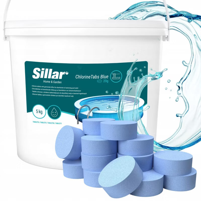 Poolklor 20g Multifunktionel Blå 5 kg
