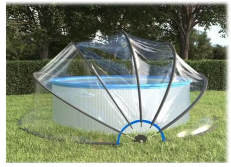 Poolkuppel 500x250 cm Transparent