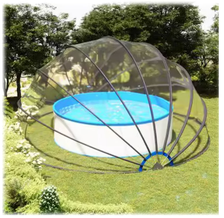 Poolkuppel 500x250 cm Transparent