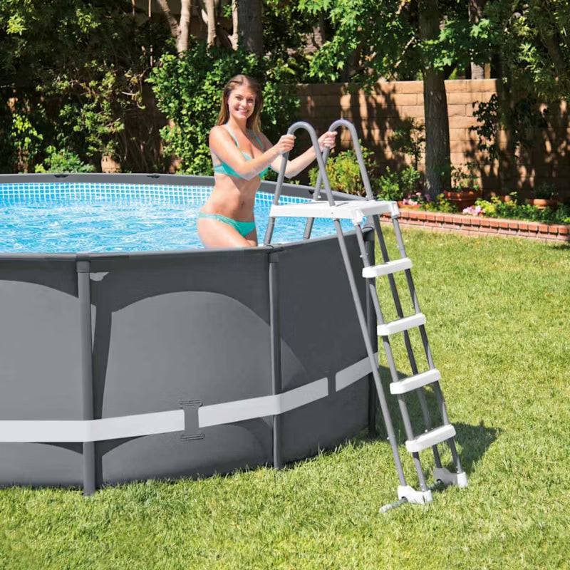 Poolstige 132 cm 5 Trin Grå