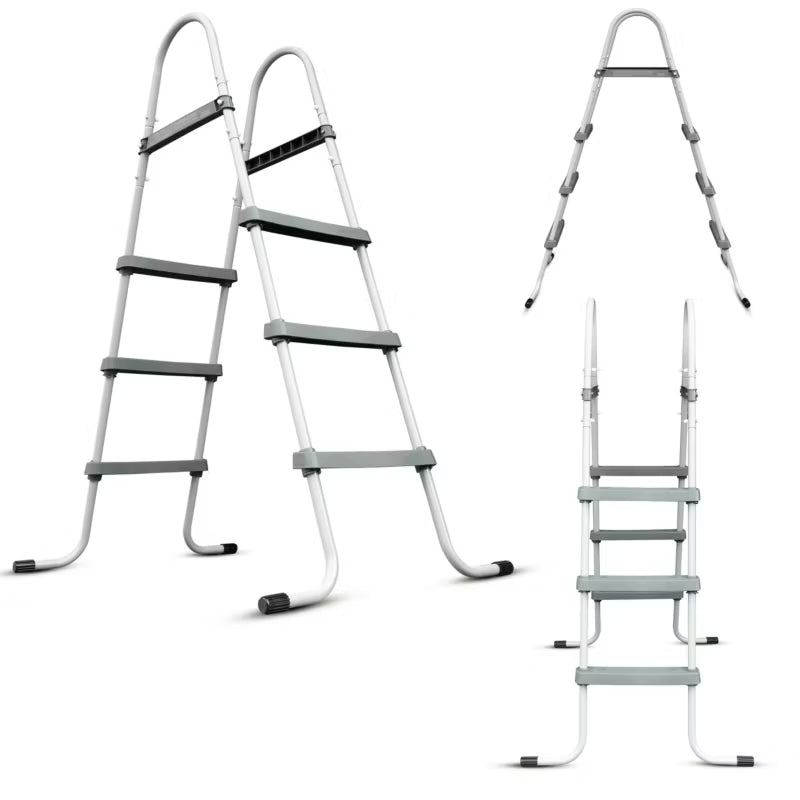Poolstige 150 cm Dobbelsidet Sølv