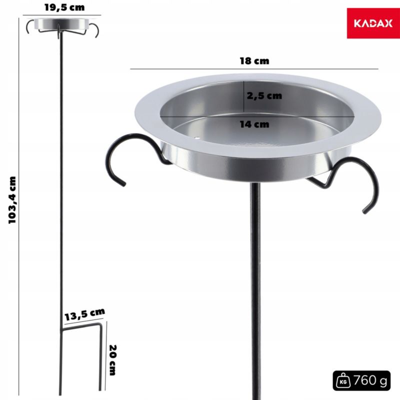 KADAX haveaskebæger stående til nedstikning, 1 stk.