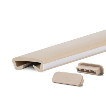 Trappehåndliste PVC 40x8 mm 1 m Beige-hvid