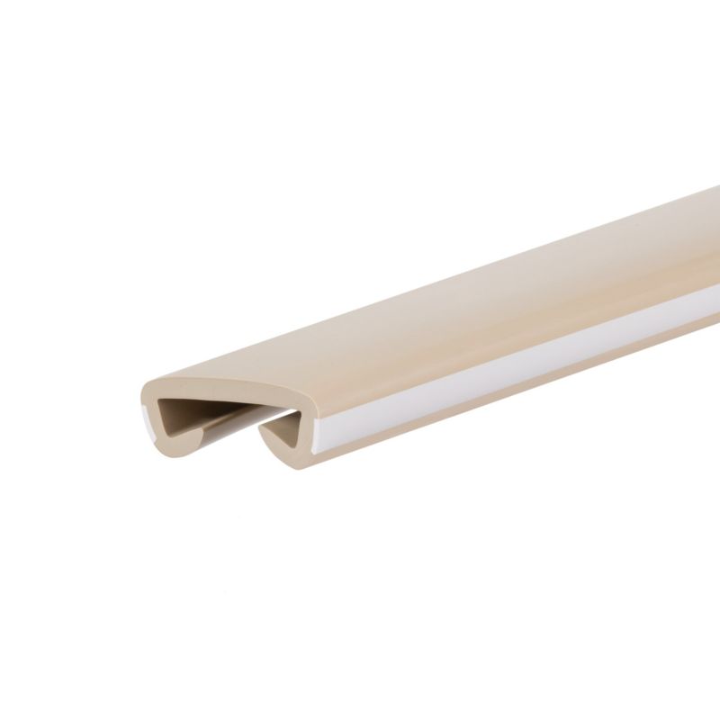 Trappehåndliste PVC 40x8 mm 1 m Beige-hvid