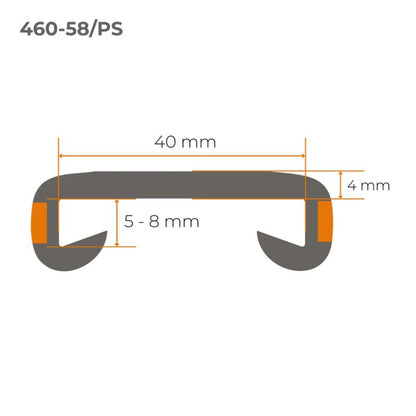 Trappegelænder Profil LUX 40x8 mm Gråbrun 1 m